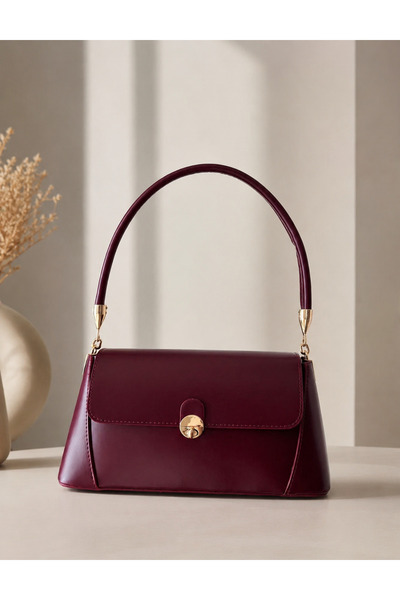 Yeeys Zayre Burgundy Zippered, Single Handle Hand and Shoulder Bag