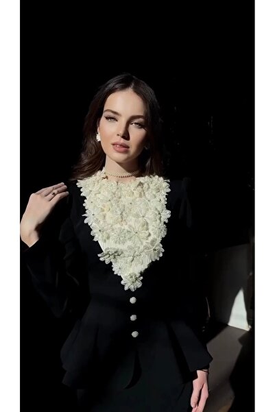 MODA Special Design Stone and Accessory Embellished Dabıl Fabric Gorgeous Dre...