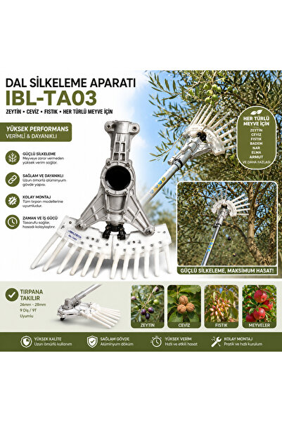 İBELTECH IBL-TA03 28/9 Profesyonel Dal Silkeleme Aparatı | Zeytin Ceviz Fındı...