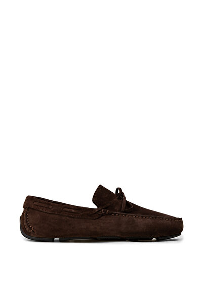 Deery Men's Genuine Suede Brown Loafers