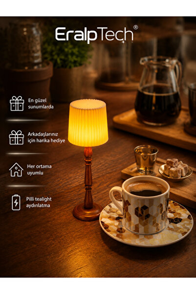 EralpTech Mini Lambader Pilli Led Mumlu Sunumluk / Dekoratif Ambiyans Gece La...