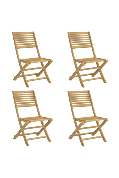 vidaxl Scaune grădină pliante 4 buc. 48,5x61,5x87 cm lemn masiv acacia