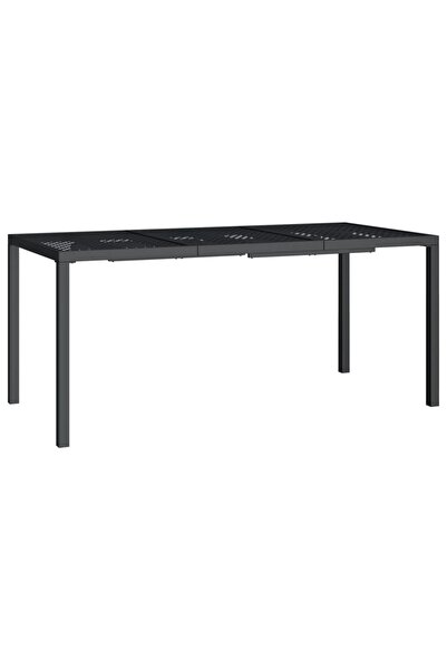 vidaxl Garden table, anthracite, 165x80x72 cm, steel