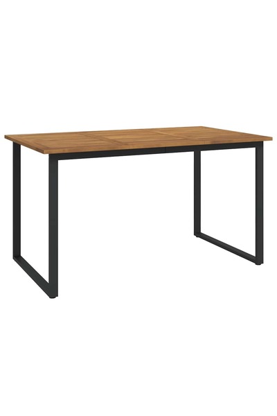 vidaxl Masă grădină picioare formă de U 140x80x75 cm lemn masiv acacia