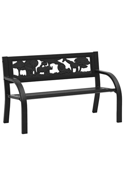 vidaxl Bancă de grădină pentru copii, 86 cm, oţel