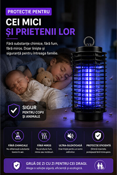 OEM APARAT ANTI INSECTE UV (RO-V02) (Black-LAMPAUV3)