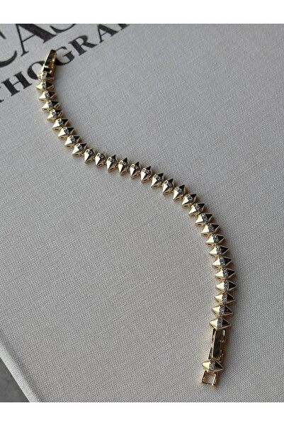 Bade Jewelry سوار من الفولاذ المقاوم للصدأ بتفاصيل حجر ذهبي فاخر، عصري وأنيق،...