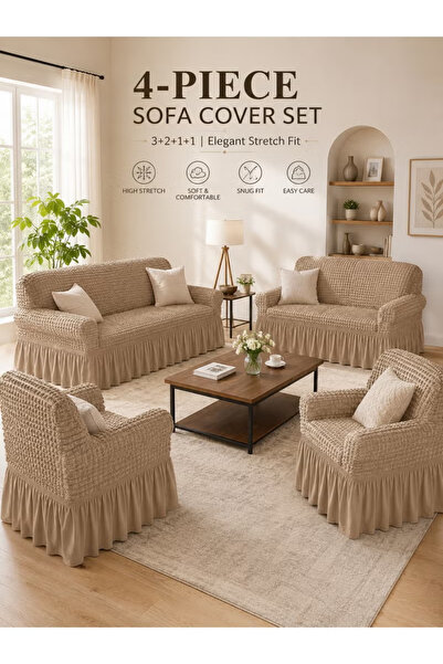 OHAHO 4 piece set Stretch Sofa Slipcover Sofa Covers Washable Couch Sofa Bed ...