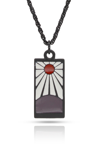 kolbi Demon slayer anime kimetsu no yaiba blade ghost necklace - enamel black...