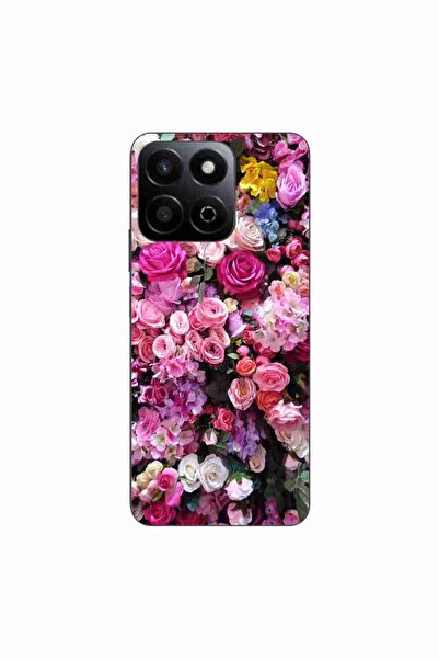 OEM Калъф, съвместим с Honor 200, от смарт силиконов гел TPU, с десен на розо...