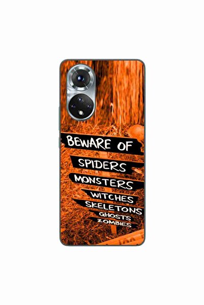 OEM Husa compatibila cu Honor 50 Silicon Gel Tpu Model Halloween Beware Signs