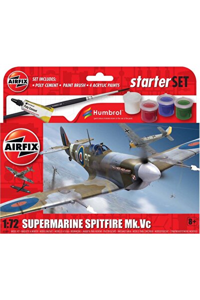 Airfix Set de constructie, Starter Set, Supermarine Spitfire Mkvc, 26 piese