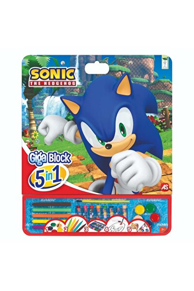 SONIC THE HEDGEHOG Set pentru desen, Sonic The Hedgehog, Giga Block 5 In 1