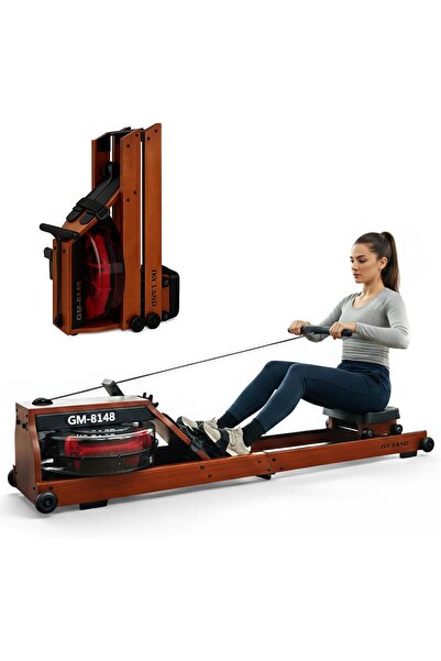 SKY LAND Water Rowing Machine for Home Use GM-8148 Foldable Wooden Indoor Row...