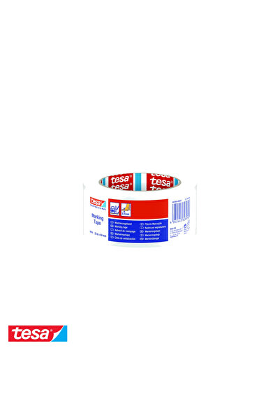 Tesa Bandă adezivă albă de marcare, PVC plasticizat, adeziv cauciucat, 33m x ...