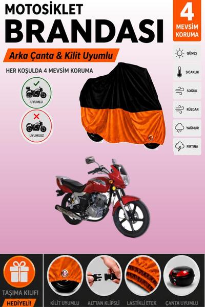 Cemku Double Black Top - Orange Bottom, Rear Bag Compatible Kuba Kh125-12D Mo...