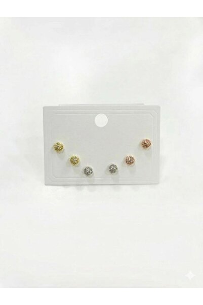 atastore2017 Stone Ball Six-Piece Earrings