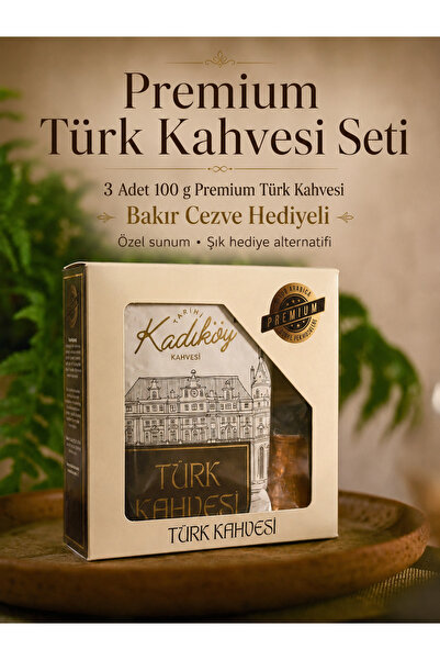Tarihi Kadıköy Kahvesi Premium Türk Kahvesi Yanında Cevze Hediyeli 100gr X3 O...