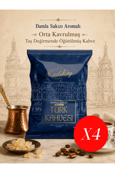 Tarihi Kadıköy Kahvesi Damla Sakızlı Türk Kahvesi 100gr 4'lü Paket 4x100g