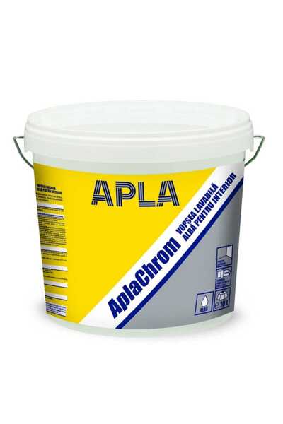 Alpa Vopsea lavabilă pentru interior, 10 L, APLA CHROM, alb / EXT5738002