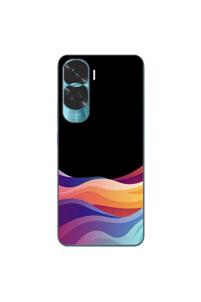 OEM Θήκη συμβατή με Honor 90 Lite 5G Σιλικόνης TPU με σχέδιο Νέον Κύματα