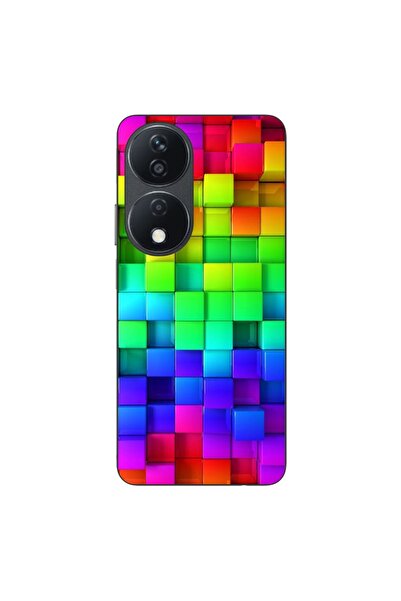 OEM Husa compatibila cu Honor X7b Silicon Gel Tpu Model Colorful Cubes