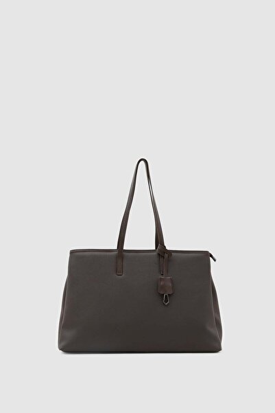 Shule Bags 15" Twill Textured Technical Fabric Laptop Bag Bitter Brown