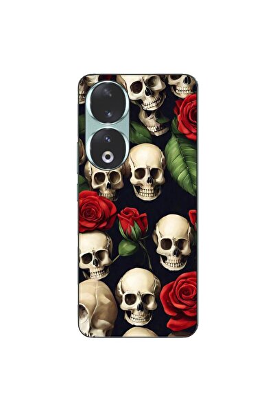OEM Husa compatibila cu Honor 90 5G Silicon Gel Tpu Model Skulls and Roses