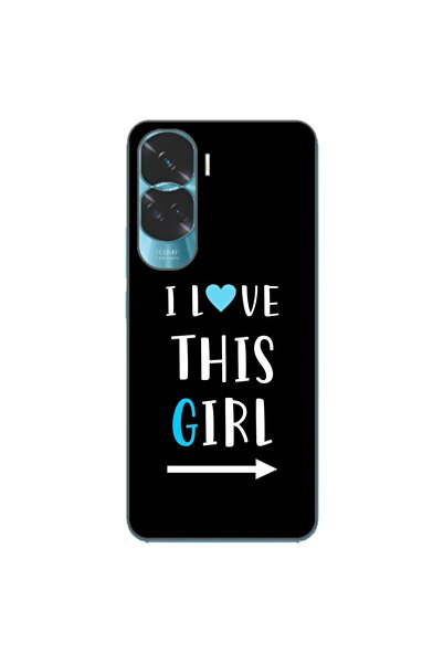 OEM Husa compatibila cu Honor 90 Lite 5G Silicon Gel Tpu Model Cupluri I love...