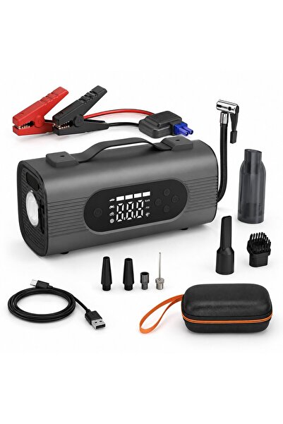 Enshall ENS001 Jump Starter - 10 in 1 12000 mAh Araç Akü Takviye Cihazı Hava ...