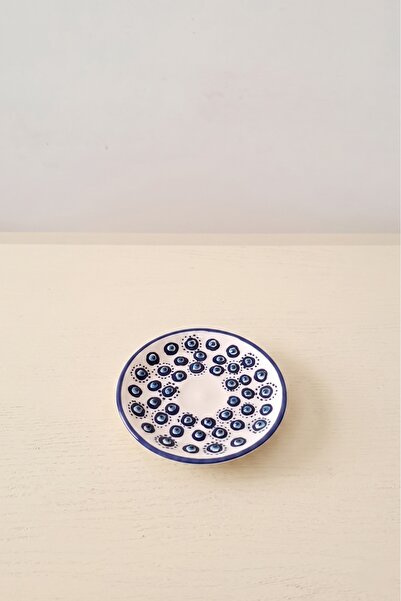 Artiser Handmade Evil Eye Patterned Set of 6 Ceramic Tea Plates