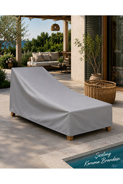 COCEM 200x80x45 cm Şezlong Koruma Brandası Su Geçirmez UV Korumalı Dış Mekan ...