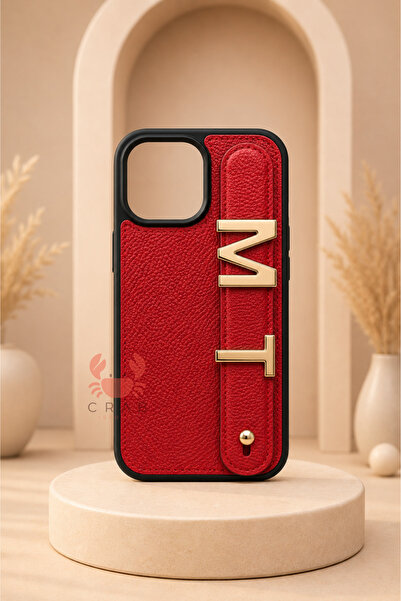 CrabCase Iphone 17 Pro Max Uyumlu Kişiye Özel Harfli Deri Telefon Kılıfı (3 C...