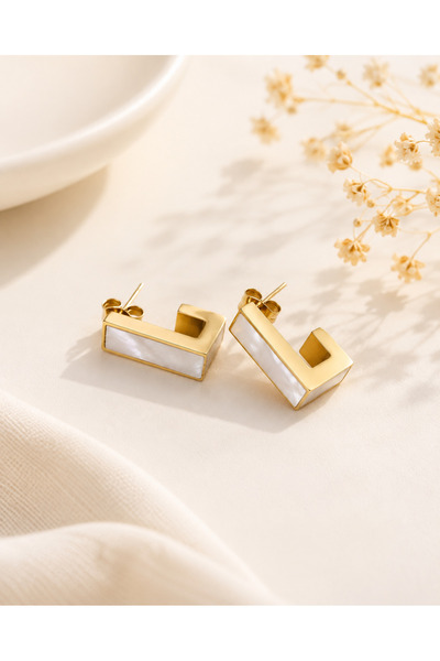 Archhazel Jewelery Steel Pearlescent Design Earrings