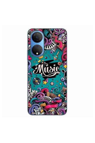 OEM Husa compatibila cu Honor X7 Silicon Gel Tpu Model Pop Art Music