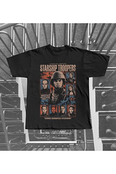 Grafftee Clothing Starship Troopers Printed Unisex Oversize T-Shirt