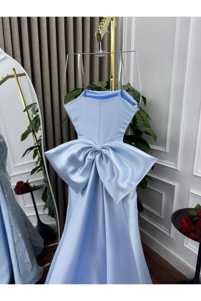 BASMA FASHION فستان سهرة سماوي فخم