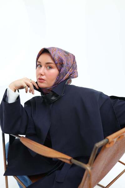 Silk Home Sura Saf İpek 11455 - 40 Model Etnic Mov Afumat