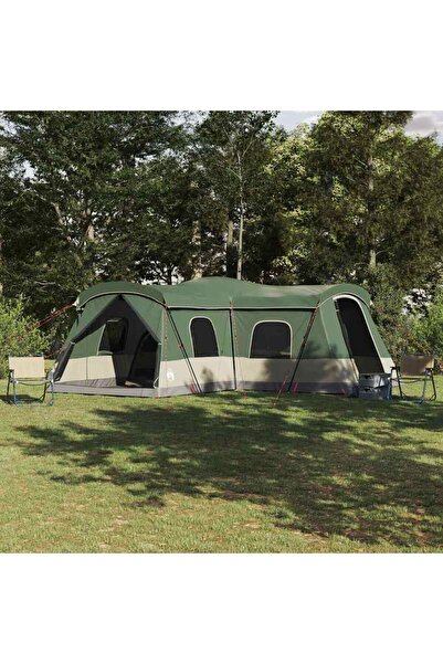 vidaxl Cort 16-Persoane cu acoperis Verde 680 x 510 x 210 cm