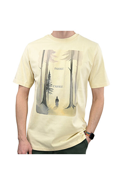Palo Santo Unisex 100% Cotton T-Shirt "Inhale-Exhale" - - Size M