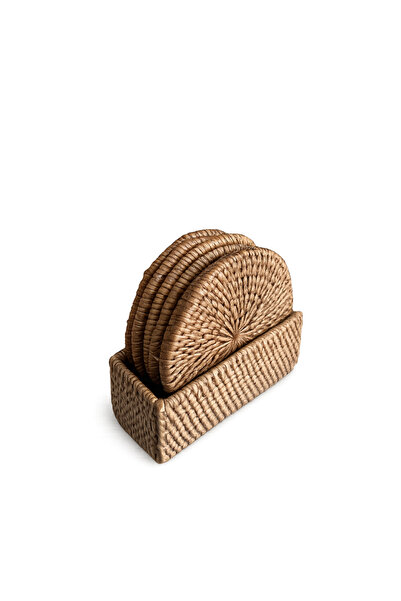 ipekbambuhome Rattan Bardak Altlığı Seti 5’li