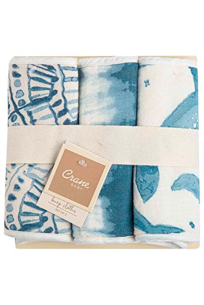 Crane Baby - Caspian Burp Cloths - Pack of 3
