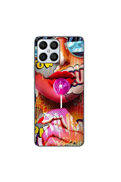 OEM Case compatible with Honor X8 Silicone Gel Tpu Pop Art Lolipop Pattern
