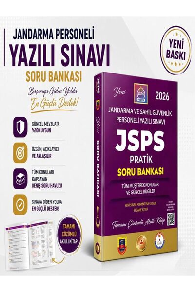 Liyakat Yayınları JSPS PRATİK - JANDARMA PERSONELİ YAZILI SINAVI SORU BANKASI
