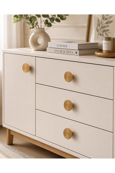 Güneş Modern Siyah , Beyaz , Bej Düğme Mobilya Kulpu 50 mm & 32 mm ve düğme V...