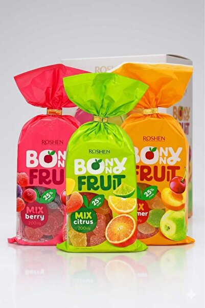 Roshen Geely with Fruit Juice Mixed (600g) 3 Bags * 200g