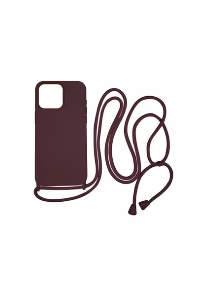 Vivid Back Cover Σιλικόνης / Πλαστικό με Λουράκι Μπορντό (iPhone 15 Pro Max)