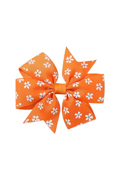 Rapunzel Accessories 1 Adet Çiçek Kelebek Desenli Fiyonk Toka - 8 cm Dokuma K...