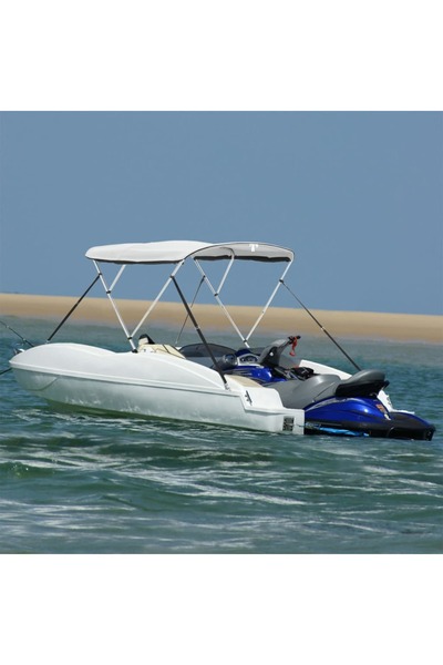 vidaxl Parasolar Bimini 3 arcuri pereți din plasă 183x(137-152)x137 cm