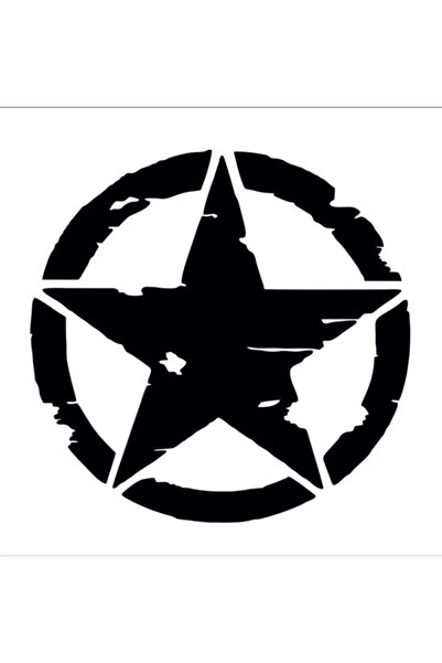 AG AYDIN GARAGE MOTORSİKLET AKSESUAR Army Star, Askeri Yıldız Off Road Sticke...